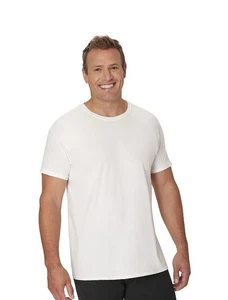 Herren Hanes Large LT Big & Tall 4 weiß ultimativ weich atmungsaktiv Rundhalsausschnitt T-Shirt - Bild 1 von 8
