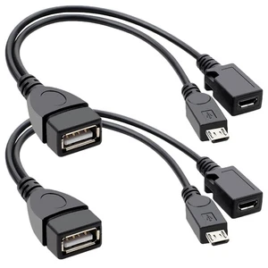 2x OTG Kabel Adapter für Firestick 4K Amazon TV Add Tastatur USB HDD etc - Bild 1 von 15