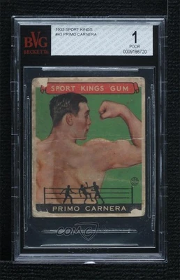 1933 Goudey Sport Kings Gum Primo Carnera #43 BVG 1 - Image 1 of 2