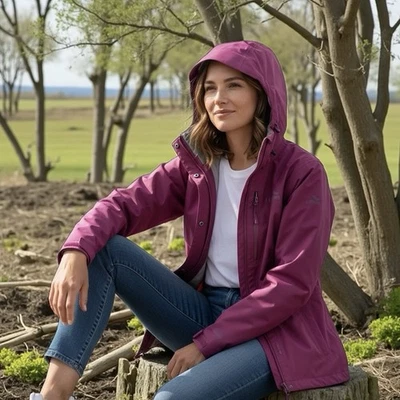 L.L. BEAN Rain Jacket Full Zip GORE-TEX Waterproof with Hood Womens Medium - Image 1 of 4