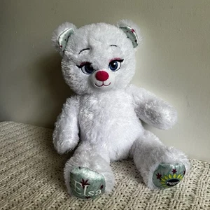 2015 Frozen Fever White with Shimmer Build-a-Bear Plush Bear - Elsa Foot - Picture 1 of 7