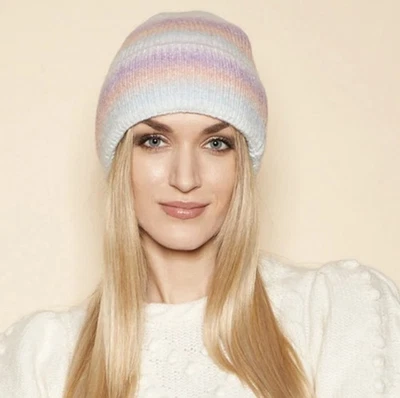 Gorro Genie by Eugenia Kim Neve Pastel Multicolor Tejido a Rayas Nuevo con Etiquetas Foto 1 de 4