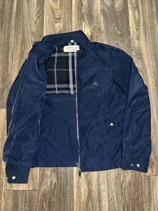 Burberry Check Lined Bomber Jacket Men’s L - Picture 1 of 12