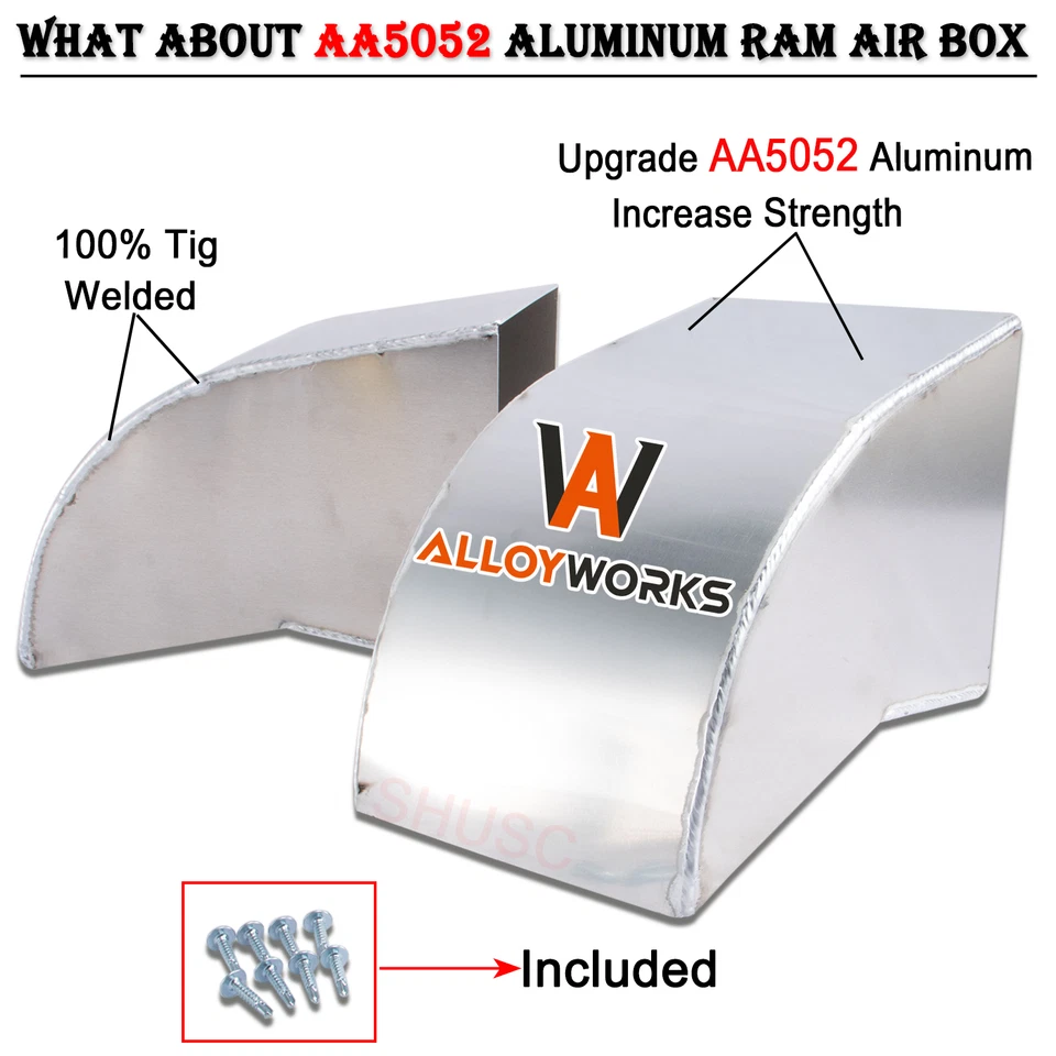 Pair Aluminum Ram Air Boxes For 1985-1992 Chevrolet Camaro Z28 RS Iroc-Z 305 350 Foto 1 de 4