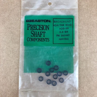 EASTON Broadhead Adapter Rings ACC-39 Arrow Shafts 12 Pack 2.3 Grain  # 269442 - Image 1 of 2