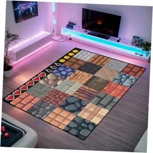 Spielteppich - alter Spielblock Motiv Teppiche für Jungen Schlafzimmer Wohnzimmer Gaming - Bild 1 von 7