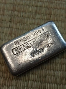 Engelhard 10oz 999 Vintage Silver Bar,3rd Series,Leading Zero Prefix, - Bild 1 von 4