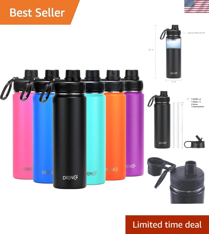 20 Thermoses Oz Double Wall Vacuum Insulated Stainless Steel Sports Water 20oz