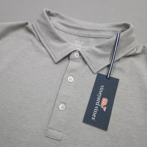 NUEVA Camisa Vineyard Vines Hombres Extra Grande Gris Edgartown Polo Elastizado Algodón Pima - Imagen 1 de 9