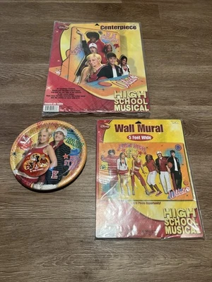 Y2K High School Musical Hallmark Party Supply Lot- Plates- Ctr Pc. - Wall Mural - Image 1 of 4