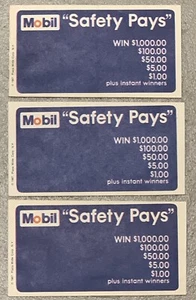 3 Vtg MOBIL GAS/OIL 1967 “Safety Pays” Stamp Card Game Booklet ~ Gas Collectible - Picture 1 of 7