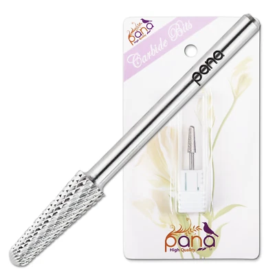 USA PANA Professional Silver Cone Shape Carbide Bit 3/32" Shank Size-Medium Grit