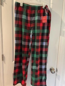 NWT Wondershop Men’s Fleece Blue, Green, Red Plaid PJ Pajama Pants Size L - Picture 1 of 7