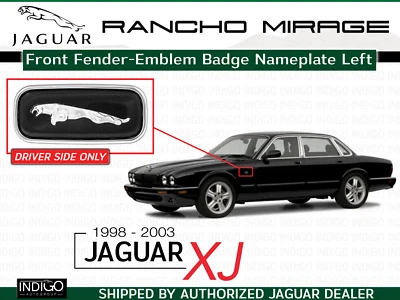 JAGUAR  FACTORY OEM 98-03 XJ8 Front Fender-Emblem Badge Nameplate Left HNC5771AC - Image 1 of 2