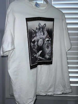 Camisa Nature Wolf vintage años 90 talla grande Foto 1 de 4