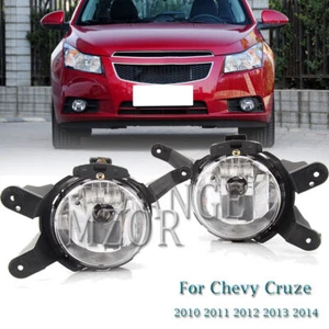 Clear Lens Pair Front Driving Fog Light Lamps For Chevy Cruze 2010-14 Left Right - Picture 1 of 10
