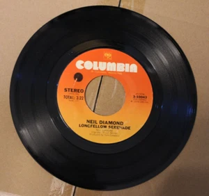 Neil Diamond NM 45 rpm "Longfellow Serenade" on Columbia Records with Sleeve - Picture 1 of 4