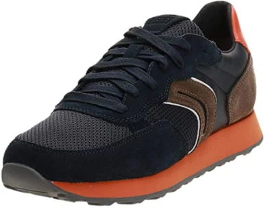 Zapatillas bajas Geox U Vincit B para hombre, azul marino/chocolate Foto 1 de 4