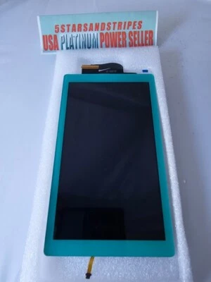 ASSEMBLED Nintendo Switch Lite LCD Screen  w Turquoise / Green Touch Digitizer - Image 1 of 3
