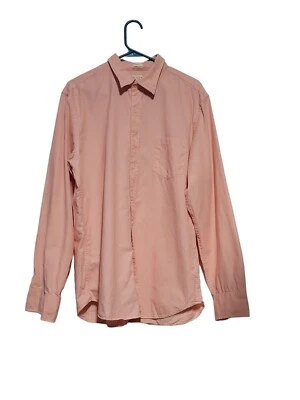 J Crew Mens LARGE Button Up Shirt Pink Tailored Fit Long Sleeve Collared - Image 1 of 4