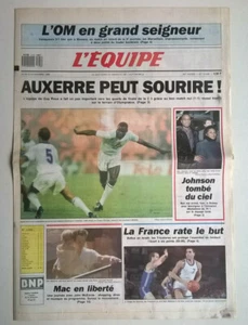 L'EQUIPE N°13.545 du 23/11/1989 - C3 : Auxerre peut sourire (Olympiakos-Aux 1-1) - Picture 1 of 5
