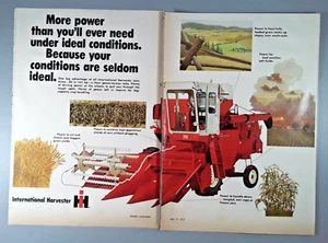 Anuncio original de revista International Harvester Combine 1972 de 2 páginas - Imagen 1 de 1