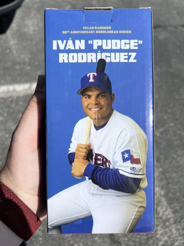 Texas Rangers Pudge Rodriguez 50th Anniversary Bobblehead SGA 8/6/22 Cover