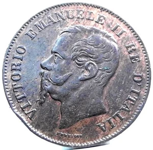Vittorio Emanuele II (5 CENTESIMI) 1867 Milano - Imagen 1 de 8