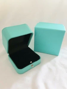 Vintage de Luxe Motif Cuir Souple Texturé Turquoise Bague Boite Cadeau Emballé - Picture 1 of 10