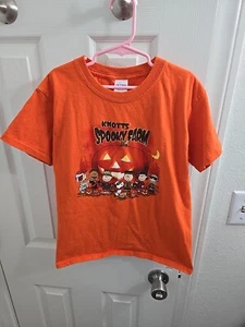 Knott’s Spooky Farm Peanuts Halloween T-Shirt Orange  Sz Sm Excellent Condition - Picture 1 of 9