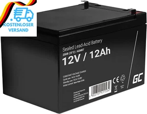 Green Cell AGM 12V 12Ah Akku VRLA Blei-Batterie Bleiakku Ersatzakku Gelakku Akku - Bild 1 von 12