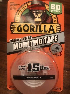 Gorilla Tough & Clear Double Sided Mounting Tape Indoor & Outdoor Weatherproof - Image 1 of 4