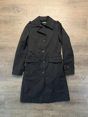 Gabardina United Colors of Benetton negra chaquetón TALLA 38 HECHA EN ITALIA para mujer Foto 1 de 4