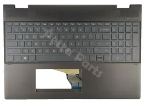 Funda con reposamanos retroiluminada teclado EE. UU. L15588-001 para HP Spectre x360 15 canales - Imagen 1 de 4