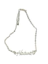 Sexy " HOTWIFE " Silver Chain Anklet QOS Queen Of Spades Cuckold Swinger Jewelry