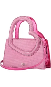 Te Amo Cutout Heart Handle Removable Strap Handbag Purse and Bag - Picture 1 of 6