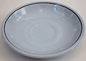 Antique Lamberton Scammel China Platinum Blue Demitasse Saucer White Star FreeSH - Picture 1 of 4