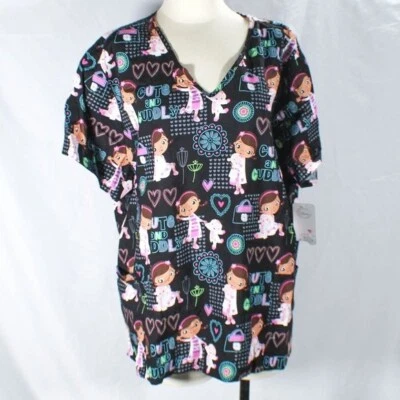 NWT Disney Doc McStuffins Scrub Top Plus Size 3X Nurse Pediatrics Medical Vet - Image 1 of 4