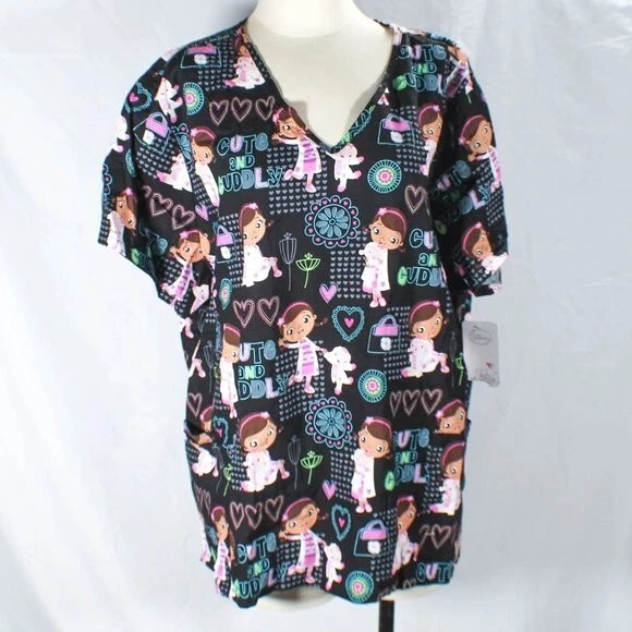 NWT Disney Doc McStuffins Scrub Top Plus Size 3X Nurse Pediatrics Medical Vet - Image 1 of 4
