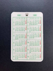 Genuine 1981 Rolex Calendar Card #228 - Picture 1 of 2