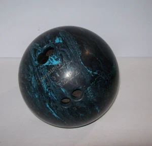 Vintage Brunswick Starfire Bowling Ball, 12 lb 4.8oz, Blue Black Marble - Picture 1 of 20