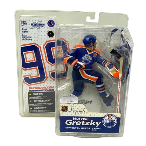 Mcfarlane NHL Wayne Gretzky Edmonton Oilers Blue Jersey Legends Series 2 Figure Cover