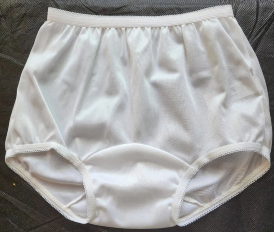 4 Pair White KIDS Size 6  Nylon Brief  PANTIES Made in USA - Image 1 of 1