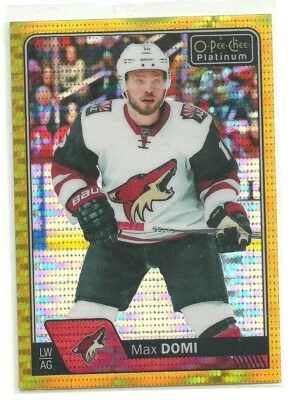 2016/17 OPC Platrnum Max Domi Arizona Coyotes Seismic Gold #/50 - Image 1 of 2