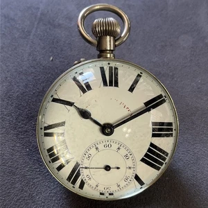 Cool 67 MM Antique Roskopf & Co Pin Set Desk Pocket Watch Glass Ball Cylinder - Picture 1 of 14