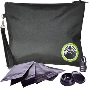 Smell Proof Bag with Lock 11" x 9", Smell Proof Container, Dog Tested Odor re... - Picture 1 of 6