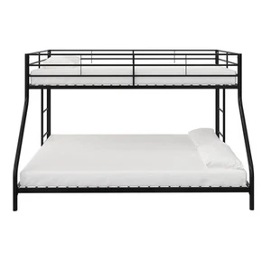 DHP 4234029WE Mainstays Small Space Junior Bunk Bed, Twin/Double, Black - Picture 1 of 3