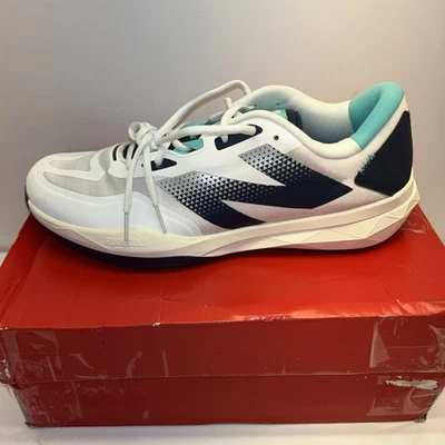 New Balance FuelCell 796v4 Zapato Tenis/Pickleball Blanco Azul Marino Aqua Hombres Talla 12 Nuevo Foto 1 de 4