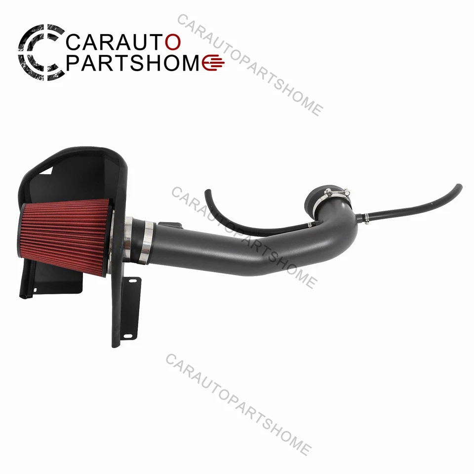 Sistema de admisión de aire frío negro protector térmico para Chevy GMC 1500 14-18 5,3 L 6,2 L V8 Foto 1 de 4