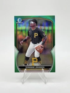 2023 Topps Bowman Termarr Johnson Bcp-170 Green Chrome  /99 Pirates - Picture 1 of 2